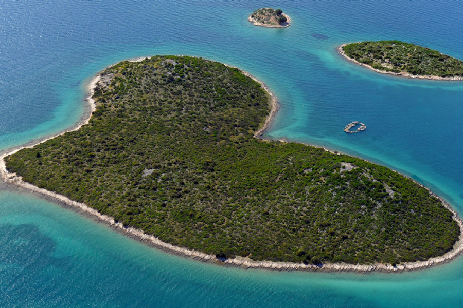 Otok galenjesnjak -, otok u obliku srca